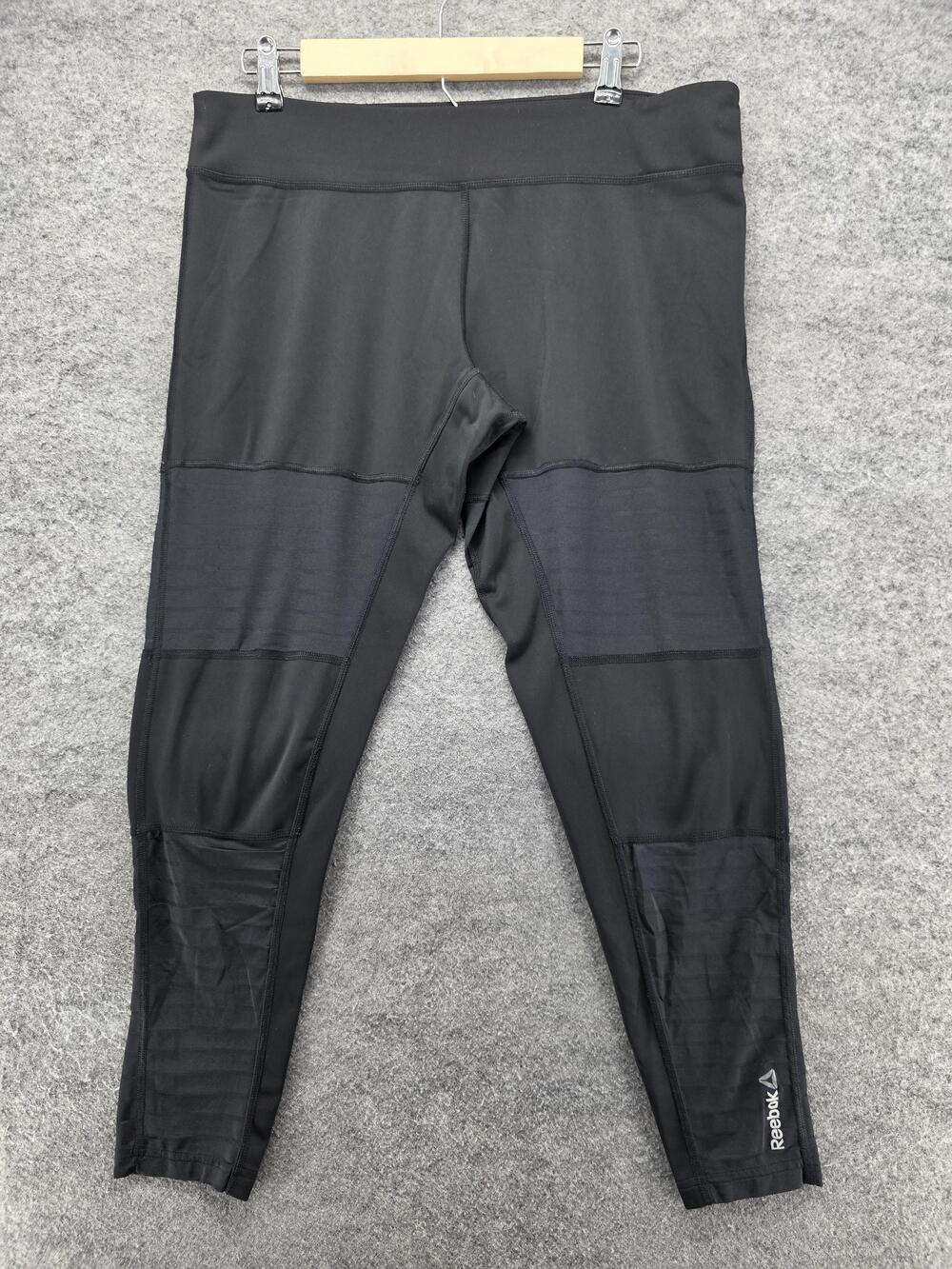 Reebok Leggings Womens XL Black Speedwick Athletic Gym Yoga Pants Stretch